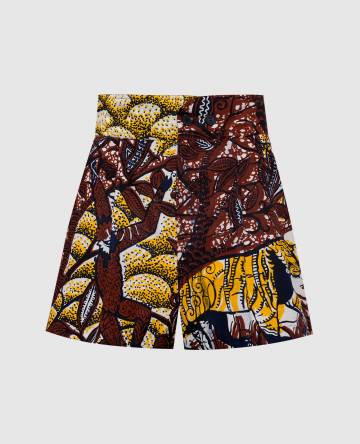 Коричневые шорты в принт Toile de Jouy Tropicalia Коричневые шорты в принт Toile de Jouy Tropicalia