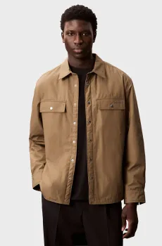 Мужская бежевая рубашка-пальто LS COTTON FILLED Бежевый M Calvin Klein Jeans LV04RC401G