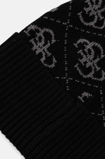 Шапка с примесью шерсти Guess цвет чёрный AM9469.POL01 Шапка с примесью шерсти Guess цвет чёрный AM9469.POL01