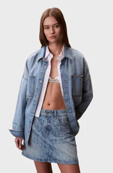 Женская голубая джинсовая юбка с узором 90S MINI Голубой 25 Calvin Klein Jeans LV147F679G
