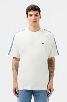 Мужская белая футболка Белый L Lacoste TH0530ARS