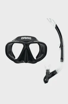 Набор для плавания (трубка, маска) PREMIUM SNORKELING SET Черный ONESIZE Arena 002018-505