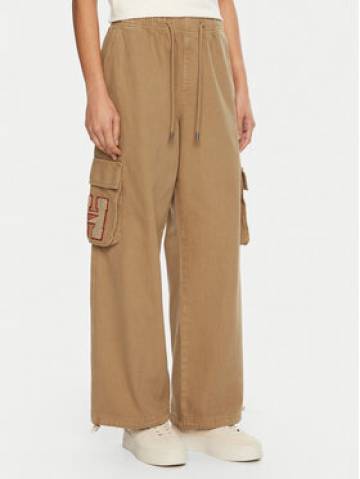 Tommy Jeans Штани з тканини DW0DW20531 Бежевий Relaxed Fit Tommy Jeans Штани з тканини DW0DW20531 Бежевий Relaxed Fit