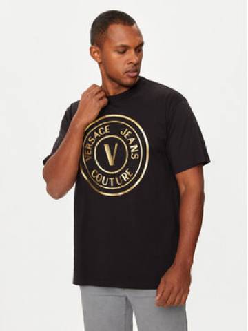Versace Jeans Couture Футболка 77GAHT01 Чорний Regular Fit Versace Jeans Couture Футболка 77GAHT01 Чорний Regular Fit