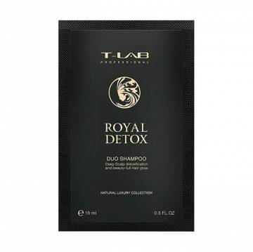 Шампунь T-LAB Professional Royal Detox Duo Shampoo для глубокой детоксикации кожи головы и сияния волос, 15 мл Шампунь T-LAB Professional Royal Detox Duo Shampoo для глубокой детоксикации кожи головы и сияния волос, 15 мл