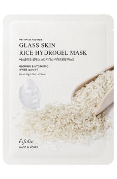 Гидрогелевая маска для лица Esfolio Glass Skin Rice Hydrogel Mask, 30 г