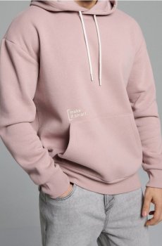 Кофта з написом - пастельний рожевий
