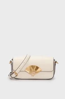 Женская белая кожаная сумка K SIGNATURE FAN SM CROSSBODY Белый ONESIZE Karl Lagerfeld 240W3195