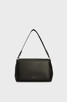 Женская черная сумка CK MUST TOP HANDLE BAG_CAVIAR Черный ONESIZE Calvin Klein K60K613085