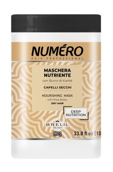 Питательная маска для волос Brelil Numero Nourishing Mask With Shea Butter с маслом карите, 1 л