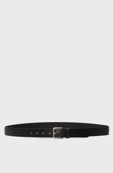 Мужской черный кожаный ремень LEATHER BELT Черный L-XL Gant 9940167