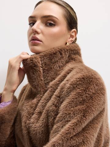 Mohito - Куртка зі штучного хутра - темно-коричневий - 38