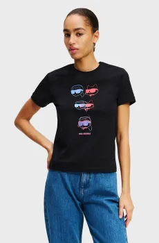 Женская черная футболка IKON COLOUR Черный M Karl Lagerfeld A2W17112