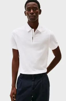 Мужское белое поло PERFORMANCE ZIP Белый M Tommy Hilfiger MW0MW38746