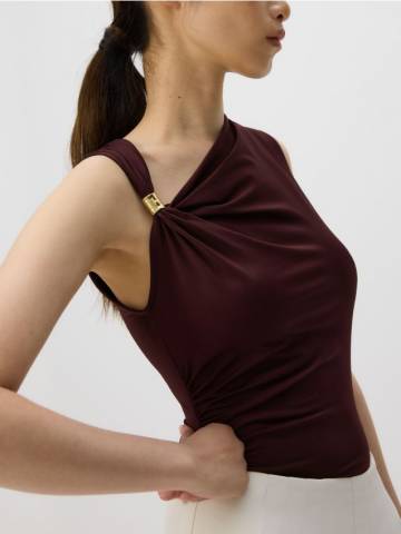 Reserved - LADIES` BLOUSE BODY - буряковий - 471GO-83X Reserved - LADIES` BLOUSE BODY - буряковий - 471GO-83X