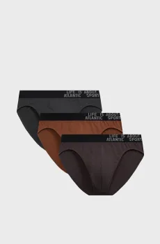 Мужские брифы (3 шт) Разноцветный L Atlantic 3MP-209
