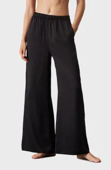 Женские черные брюки с узором Черный M Calvin Klein 000QS7304E