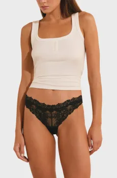 Женские черные трусики-танга EMMA Черный M Etam 6561180