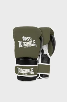 Оливковые кожаные боксерские перчатки BARFORD Оливковый 14 oz Lonsdale 160071