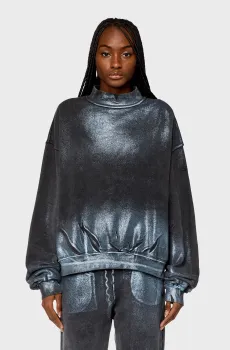 Женский черный свитшот F-ALEXAN FELPA Черный L Diesel A12170 0DPAQ