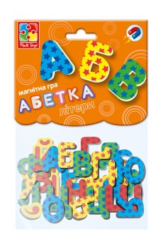 Магнитная игра Vladi Toys Алфавит, 34 магнита, на украинском языке, от 4 лет (VT5900-02)