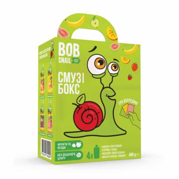 Набор детского фруктового пюре Bob Snail Смузи Бокс, 4*120 г Набор детского фруктового пюре Bob Snail Смузи Бокс, 4*120 г