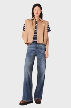 Женский бежевый жилет Бежевый 40 MAJE MFPBL00792_Beige