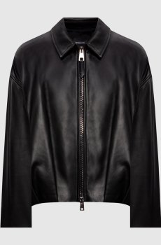 Черная кожаная куртка Lavy