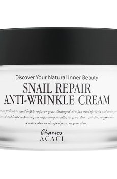 Восстанавливающий крем для лица Chamos Acaci Snail Repair Anti-Wrinkle Cream против морщин, с муцином улитка, 50 мл