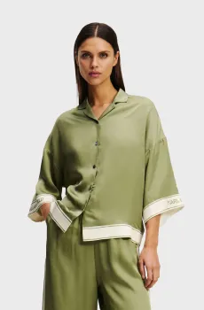 Женская оливковая блуза PRINTED Оливковый 38 Karl Lagerfeld A2W11037