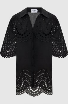 Черная удлиненная блуза Tao