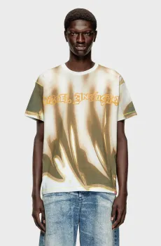 Мужская белая футболка T-NORM-SHOW Белый M Diesel A21228 0BKBY