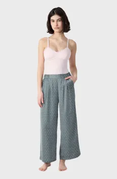 Женские темно-зеленые брюки с узором RHETT Зеленый XL Etam 6551441
