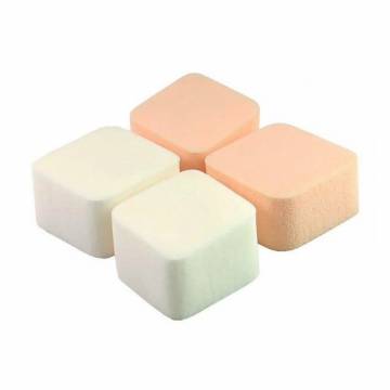 Набор спонжей для макияжа Cosmo Shop Ромб, бело-бежевый, 4 шт (CS051)