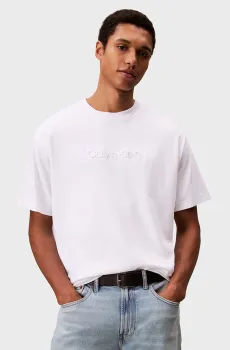 Мужская белая футболка A - Rel Fashion Logo Белый L Calvin Klein LV04LC206G