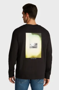 Мужской черный лонгслив CITY LIGHT Черный L Calvin Klein Jeans J30J327083