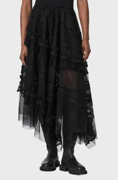 Женская черная юбка JEN Черный 12 AllSaints W084RE