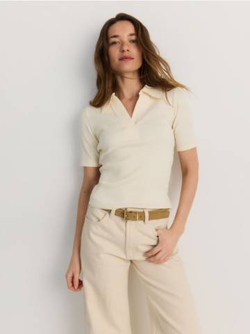 Reserved - LADIES` BLOUSE - нюдовий - 417FS-02X Reserved - LADIES` BLOUSE - нюдовий - 417FS-02X