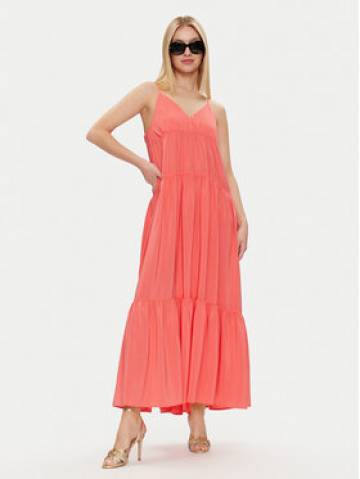 Sisley Літня сукня 43A2LV05P Кораловий Loose Fit Sisley Літня сукня 43A2LV05P Кораловий Loose Fit