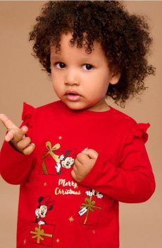 Бавовняна футболка з принтом Minnie Mouse - червоний