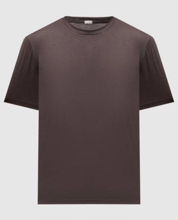 Коричневая футболка из шерсти