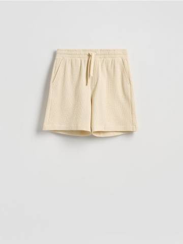 Reserved - Структуровані шорти звичайні - бежевий - 320EF-08X