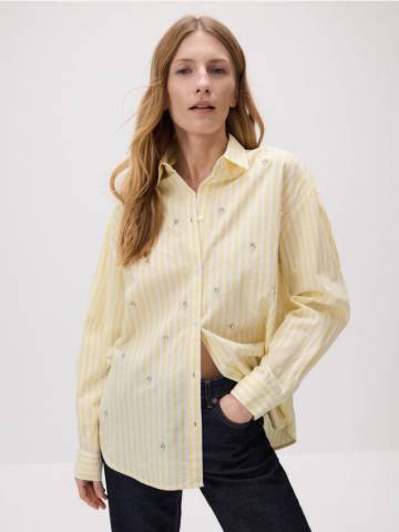 Reserved - LADIES` SHIRT - світло-жовтий - WC854-10X Reserved - LADIES` SHIRT - світло-жовтий - WC854-10X