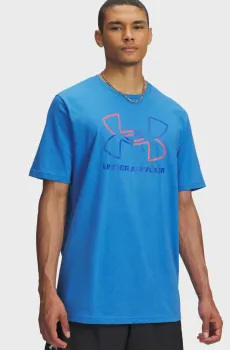 Мужская голубая футболка UA GL FOUNDATION UPDATE SS Голубой S Under Armour 1382915-402