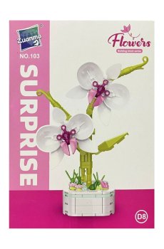 Уценка! Детский конструктор Zuanma Орхидея, от 6 лет, 144 детали (WFM863597)