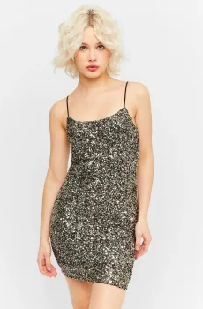 Женское серебристое платье Серебряный L Tally Weijl SDRPERUGGA