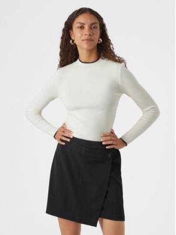 Vero Moda Светр Flouncy 10299604 Écru Slim Fit Vero Moda Светр Flouncy 10299604 Écru Slim Fit