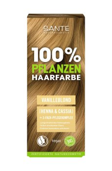 Уценка! Травяной порошок для окрашивания волос Sante Naturkosmetik Herbal Hair Color, Vanilla Blonde, 100 г