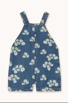 Джинсовый комбинезон для младенцев Tinycottons BLOSSOMS DENIM SHORT DUNGAREE
