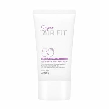 Солнцезащитный матирующий крем для лица APieu Super Air Fit Mild Sunscreen Matte EX, SPF 50+ PA++++, 50 мл Солнцезащитный матирующий крем для лица APieu Super Air Fit Mild Sunscreen Matte EX, SPF 50+ PA++++, 50 мл